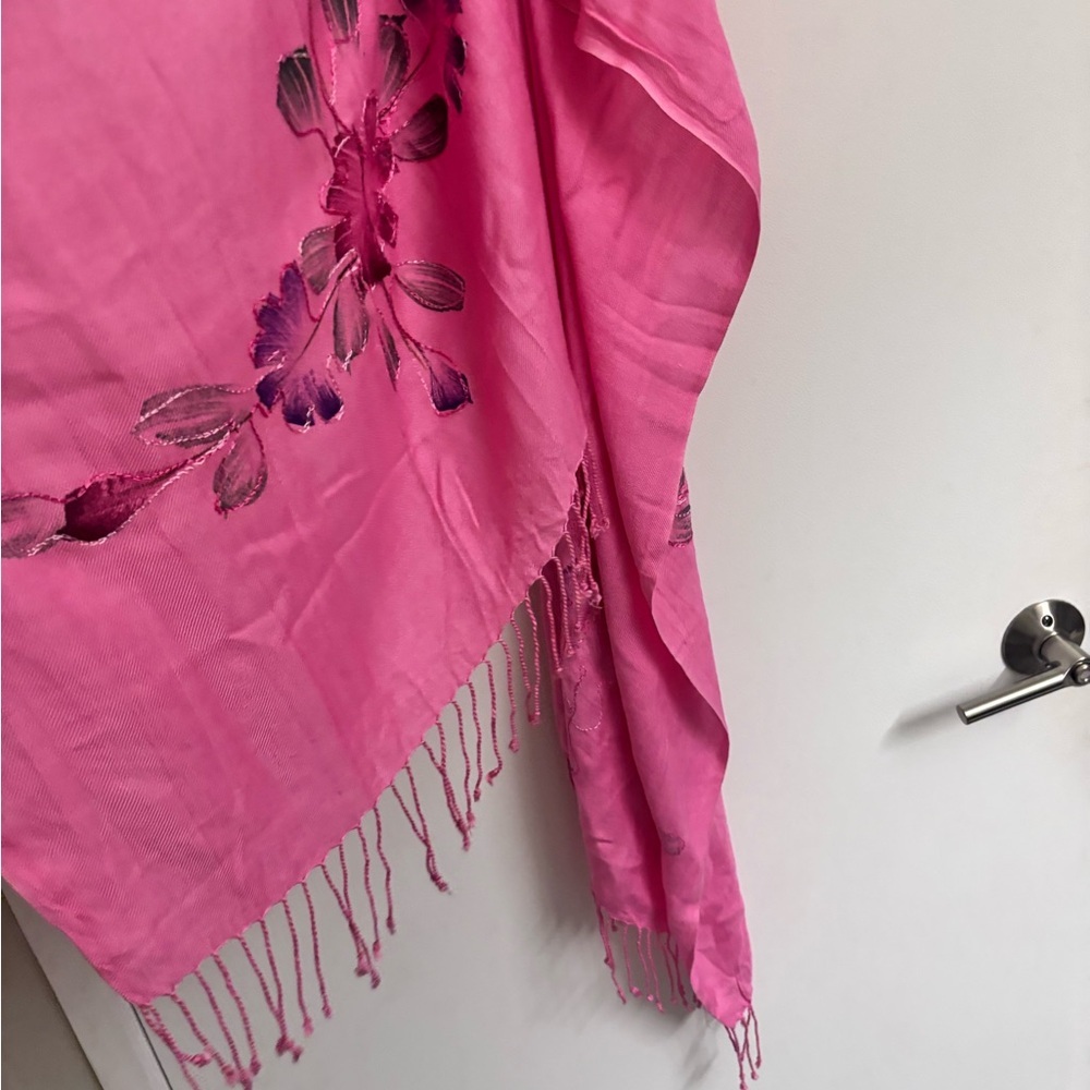 Pink Floral Scarf - Picture 4 of 7